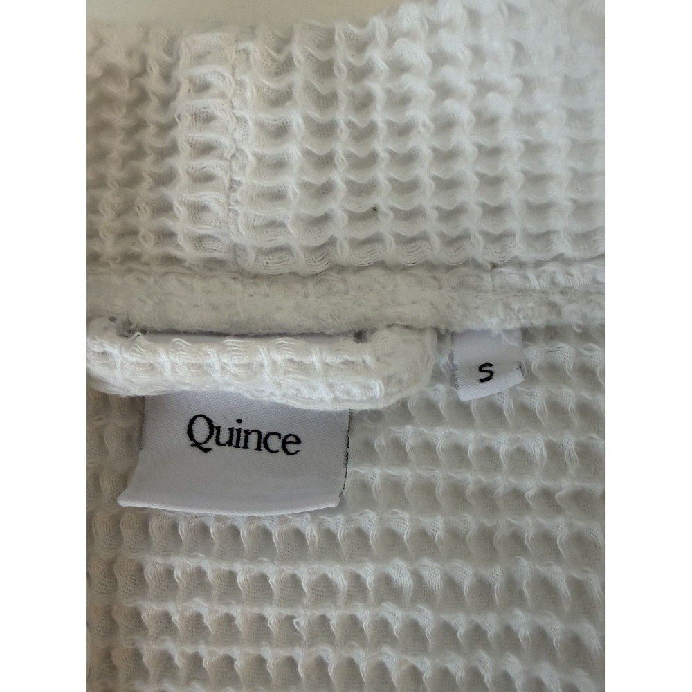 Quince Organic cotton Turkish Waffle Women's Bath Robe Size S - Picture 4 of 10
